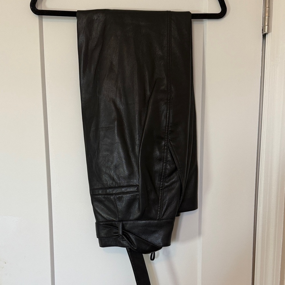Aritzia Black Leather Pants